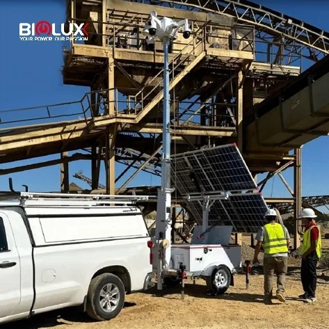 Mobile Solar CCTV Tower For Mining Sites