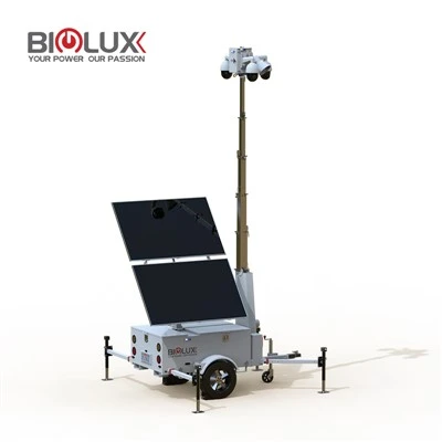 Starlink-Ready Mobile Solar CCTV Trailer Tower